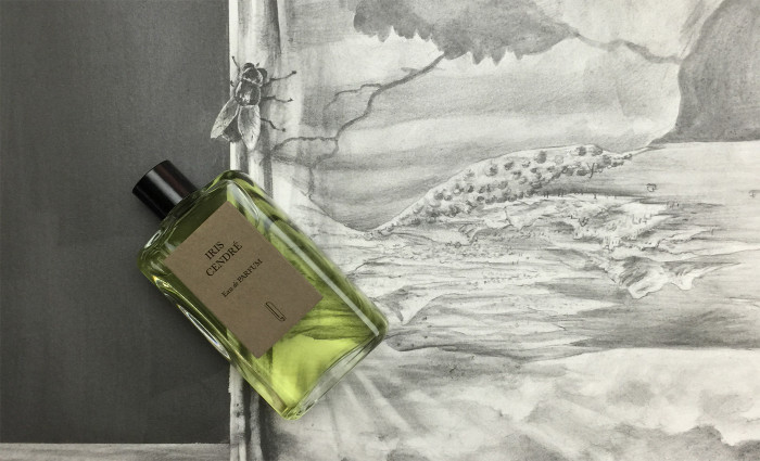 Naomi Goodsir's new fragrance Iris Cendré, on illustrations by Lemsle & Roubaurd